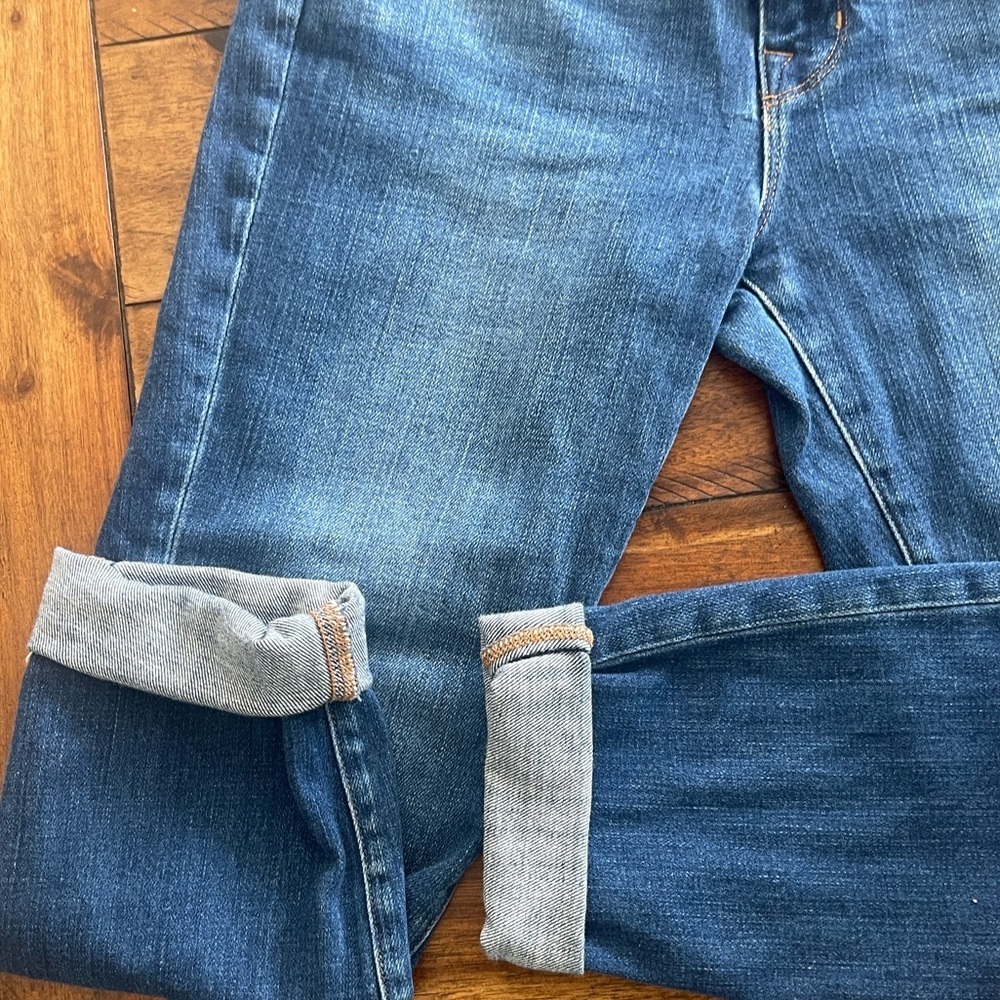 L’Agence El Matador High Rise Slim Denim Jeans Raw Hem Blue Sz 27 - Picture 2 of 12